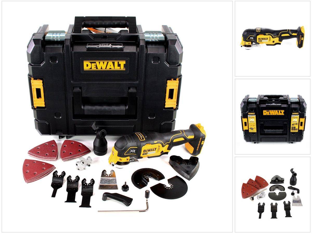 DeWalt DCS 355 NT Akku Oszillierer 18V Brushless + TSTAK + 29 tlg. Zubehör - ohne Akku, ohne Lader