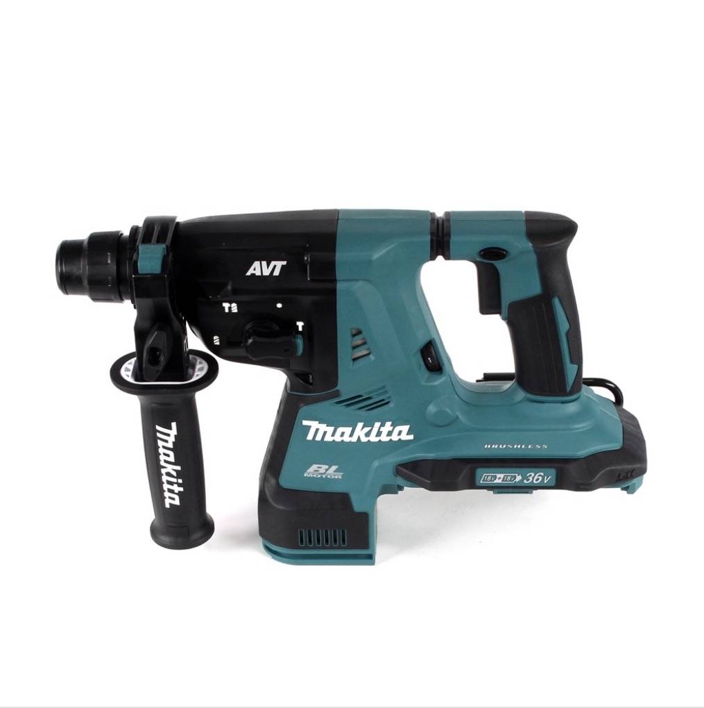 Makita DHR 280 ZJ Brushless Akku Bohrhammer 28 mm 2x 18 V für SDS-PLUS im Makpac - ohne Akku und Ladegerät + 17tlg. Bohrer und Meißel Set
