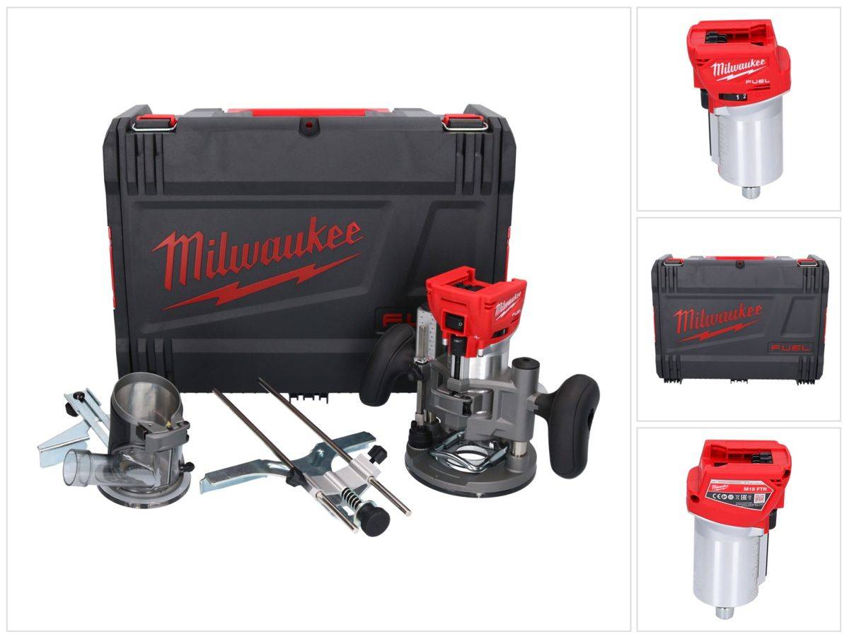 Milwaukee M18 FTR-0X Akku Fräse 18 V Brushless + Fräsmodule + HD Box ( 4933471604 ) - ohne Akku, ohne Ladegerät