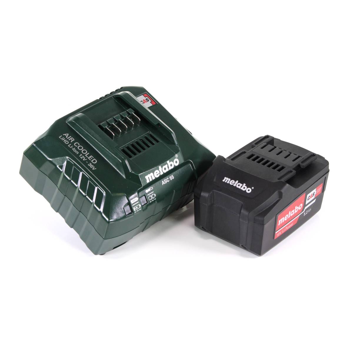 Metabo Akku Basis Set 18V mit 1x Akku 5,2Ah ( 625592000 ) + Ladegerät ASC 55 ( 627044000 )
