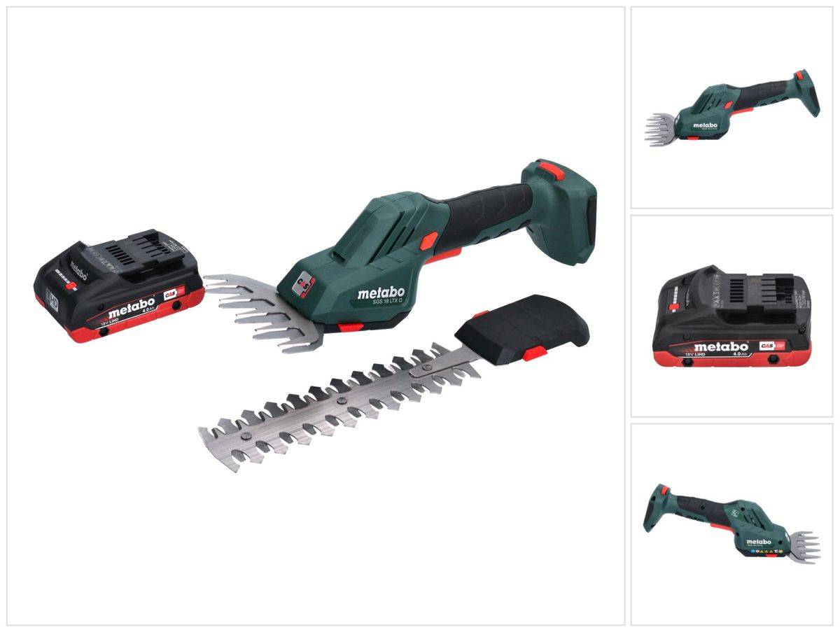 Metabo SGS 18 LTX Q Akku Gras und Strauchschere 18 V + 1x Akku 4,0 Ah - ohne Ladegerät