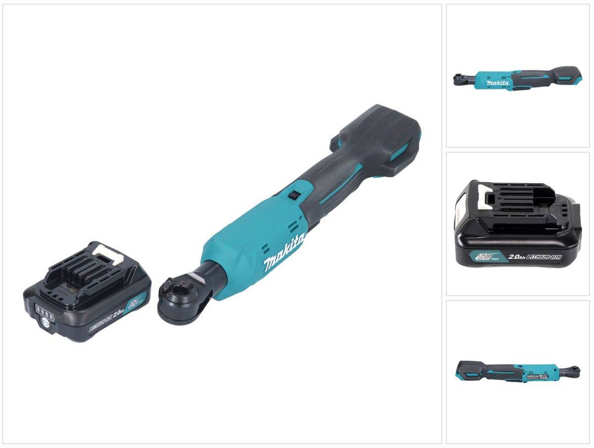 Makita WR 100 DA1 Akku Ratschenschrauber 12 V 47,5 Nm 1/4" 3/8" + 1x Akku 2,0 Ah - ohne Ladegerät
