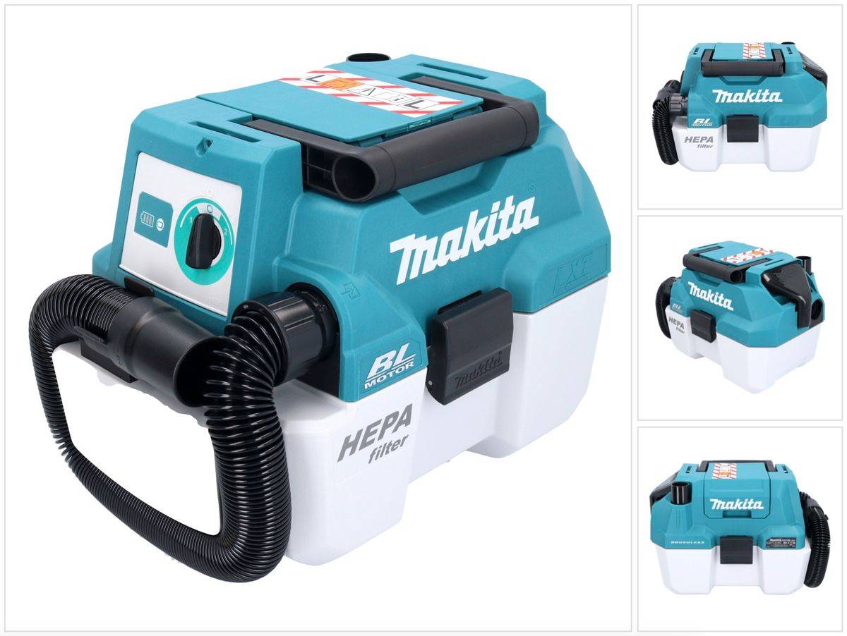 Makita DVC 750 LZ Akku Staubsauger LXT 18 V 67 mbar 7,5 l Brushless Solo - ohne Akku, ohne Ladegerät