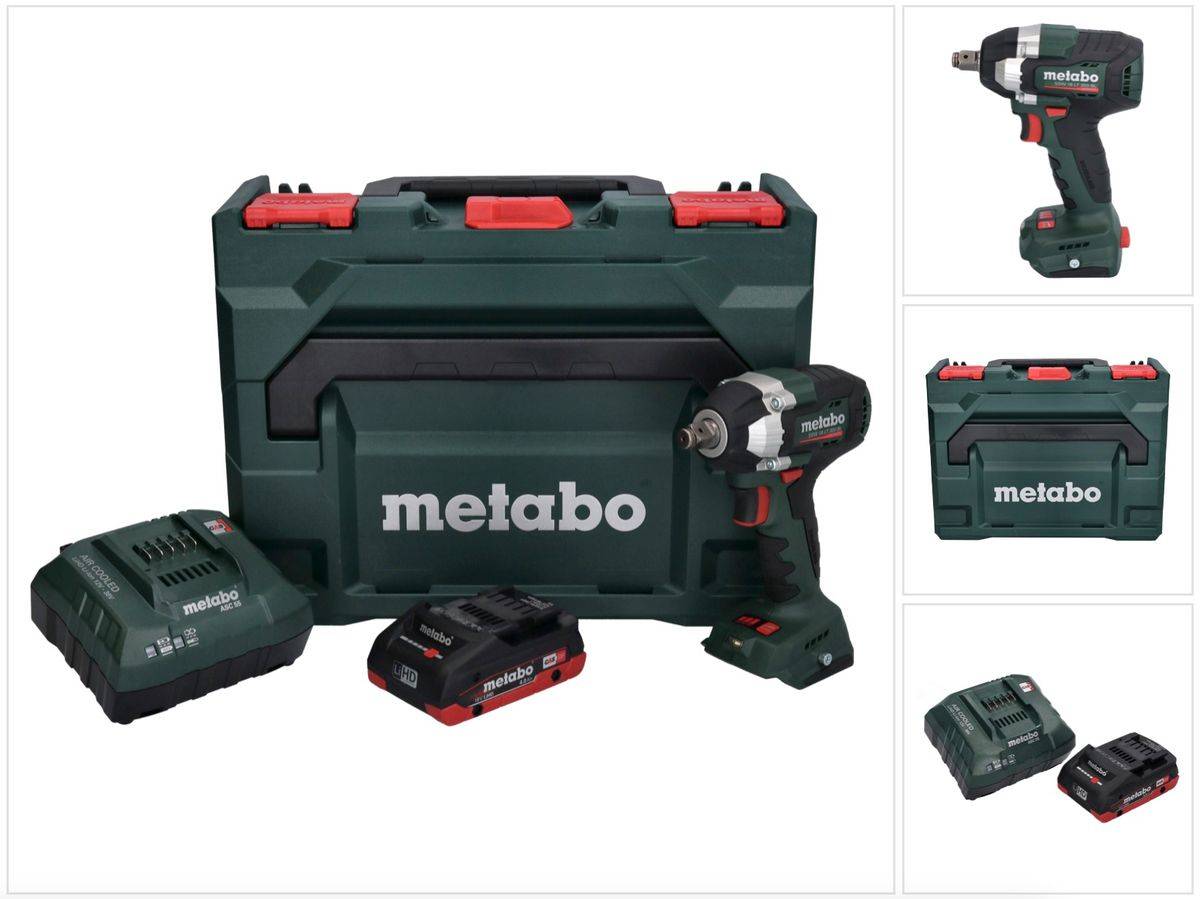 Metabo SSW 18 LT 300 BL Akku Schlagschrauber 18 V 300 Nm Brushless + 1x Akku 4,0 Ah + Ladegerät + metaBOX