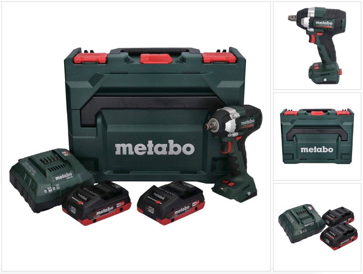 Metabo SSW 18 LT 300 BL Akku Schlagschrauber 18 V 300 Nm Brushless + 2x Akku 4,0 Ah + Ladegerät + metaBOX