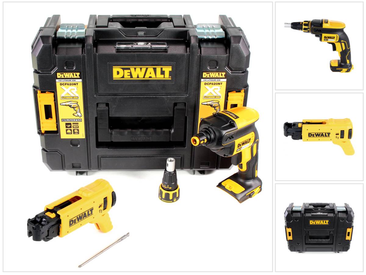 DeWalt DCF 620 NT Akku Trockenbauschrauber 18V 1/4" Brushless + TSTAK + Magazinvorsatz - ohne Akku, ohne Ladegerät