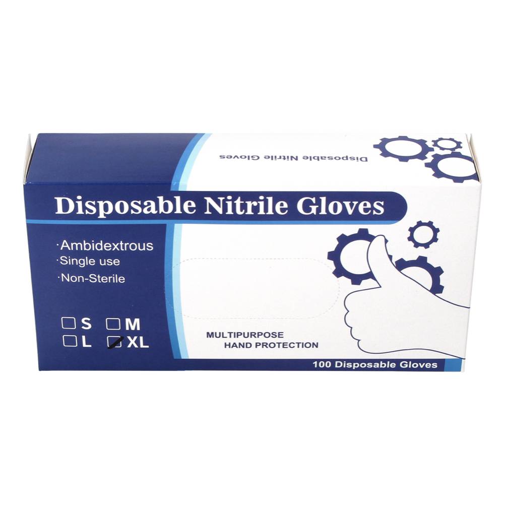 Nitril Einweg Handschuhe in Spenderbox Schwarz / Black 100 Stück Größe XL / Extra Large - nicht Steril