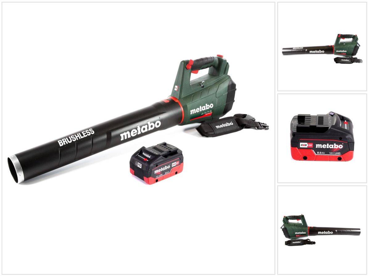 Metabo LB 18 LTX BL Akku Laubbläser 18 V Brushless + 1x Akku 8,0 Ah - ohne Ladegerät