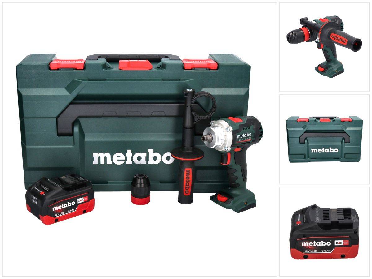 Metabo BS 18 LTX BL Q I Akku Bohrschrauber 18 V 130 Nm Brushless + 1x Akku 8,0 Ah + metaBOX - ohne Ladegerät