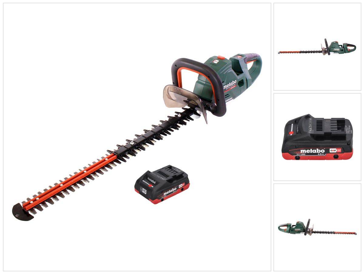 Metabo HS 18 LTX BL 65 Akku Heckenschere 18 V 60 cm Brushless + 1x Akku 4,0 Ah - ohne Ladegerät