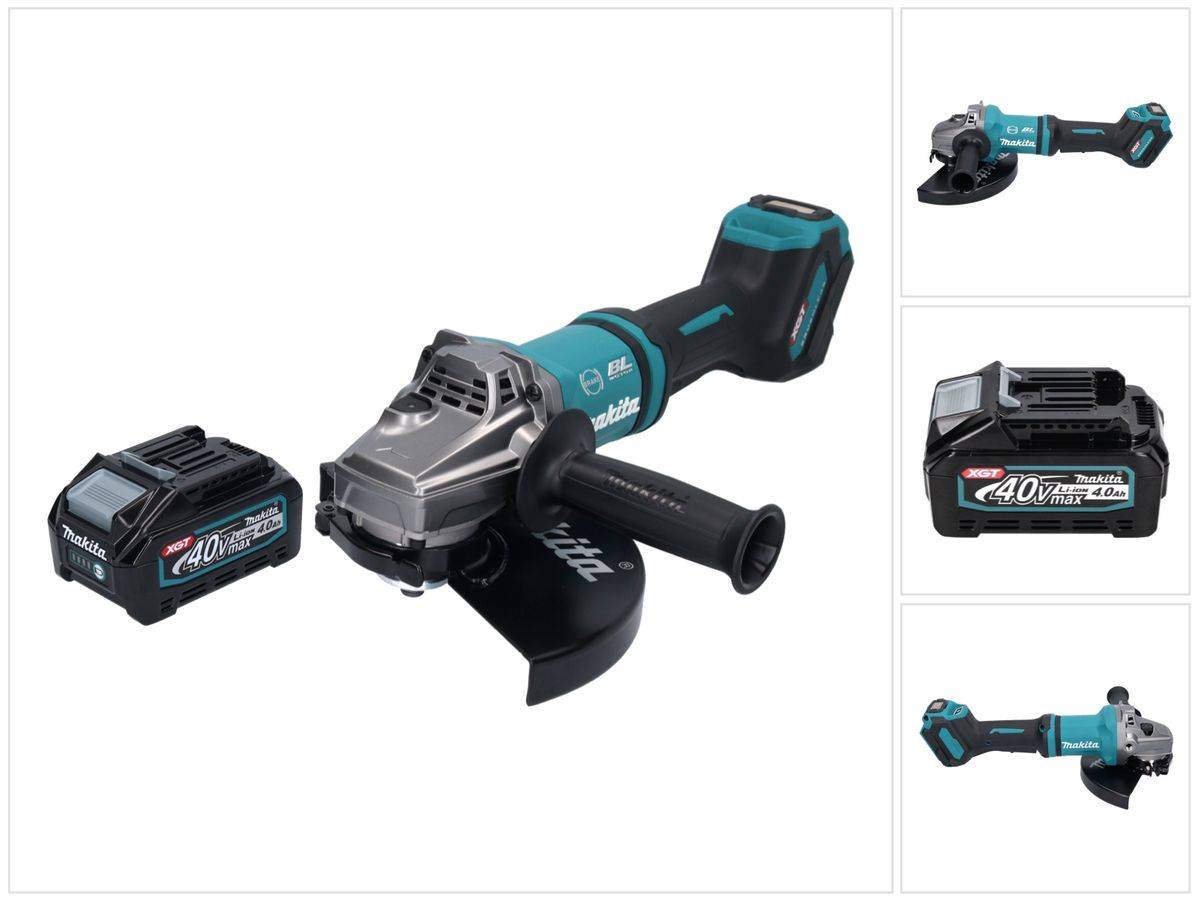 Makita GA 038 GM1 Akku Winkelschleifer 40 V max. 230 mm Brushless XGT + 1x Akku 4,0 Ah - ohne Ladegerät
