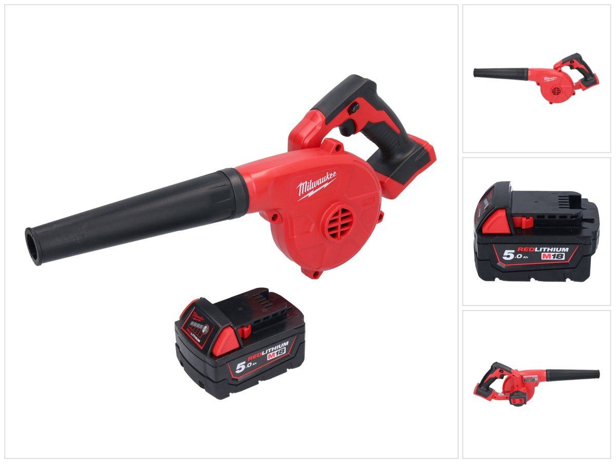 Milwaukee M18 BBL-501 Akku Gebläse 18 V + 1x Akku 5,0 Ah - ohne Ladegerät