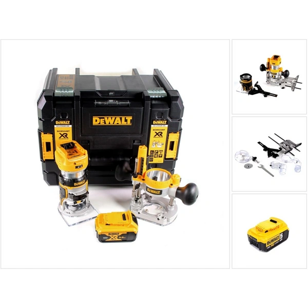 DeWalt DCW 604 NT Akku Kombifräse 18V 55mm + 1x Akku 5,0 Ah in TSTAK - ohne Ladegerät DeWalt DCW 604 NT Akku Kombifräse 18V 55mm + 1x Akku 5,0 Ah in TSTAK - ohne Ladegerät