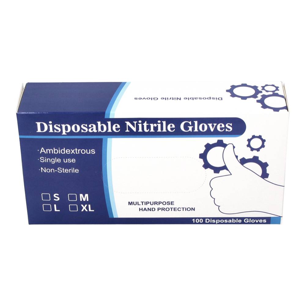 Nitril Einweg Handschuhe in Spenderbox Schwarz / Black 200 Stück Größe M / Medium - nicht Steril