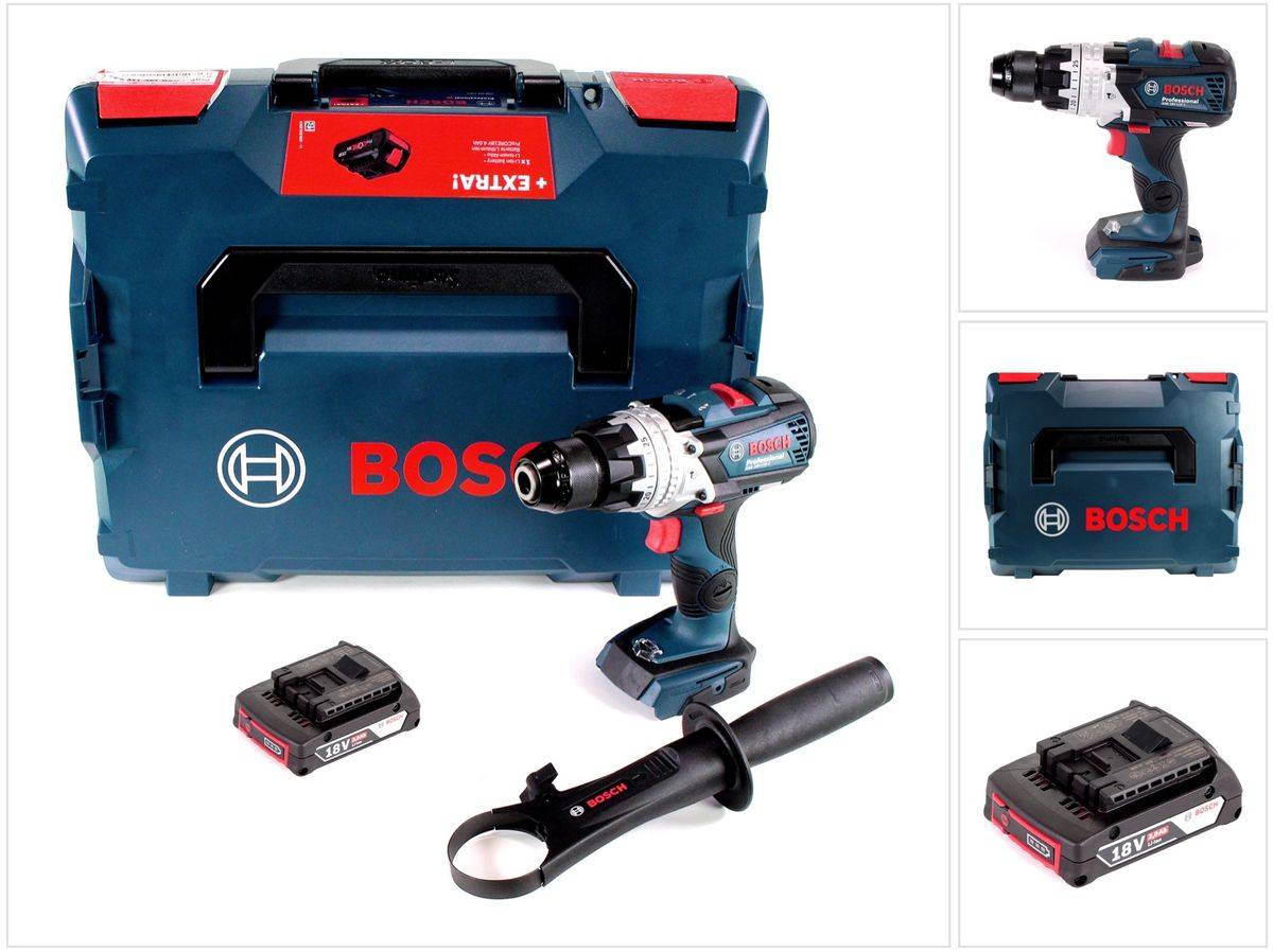 Bosch GSB 18V-110 C Akku Schlagbohrschrauber Professional 18V 110Nm + 1x Akku 2,0 Ah + L-Boxx - ohne Ladegerät