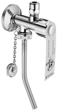 SCHELL Probenahme-Eckventil 1/2Zoll AGx3/8Zoll AG chrom