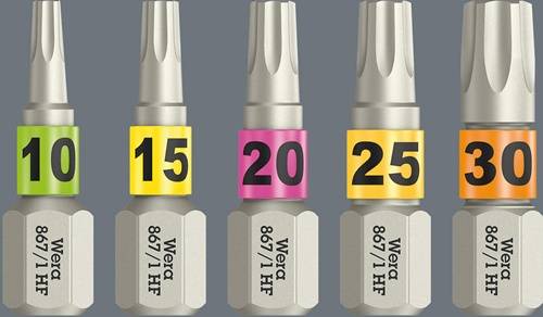 Wera Werkzeuge GmbH Bit 867 TORX® HF 1/4 Zoll TX 30 L.25mm m.Farbleitsystem WERA 05066144001