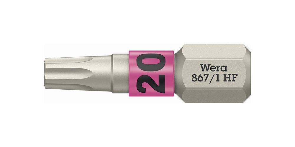Wera Bit 867 TORX HF 1/4 TX 20 Lnge 25 mm mit Farbleitsystem