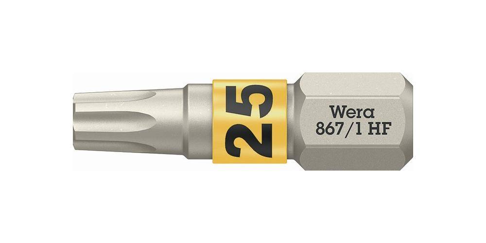 Wera Bit 867 TORX HF 1/4 TX 25 Lnge 25 mm mit Farbleitsystem