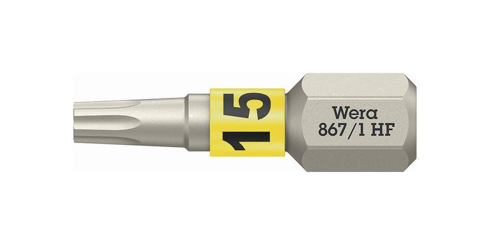 Wera Bit 867 TORX HF 1/4 TX 15 Lnge 25 mm mit Farbleitsystem