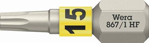 Wera Werkzeuge GmbH Bit 867 TORX® HF 1/4 Zoll TX 15 L.25mm m.Farbleitsystem WERA 05066141001