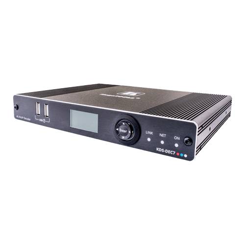 KRAMER KDS-DEC7 - 4K AVoIP Streaming-Decoder (4K@60Hz | 4:2:0 | HDMI | Gigabit-Ethernet | HDR10 | HDCP 2.2 | PoE)