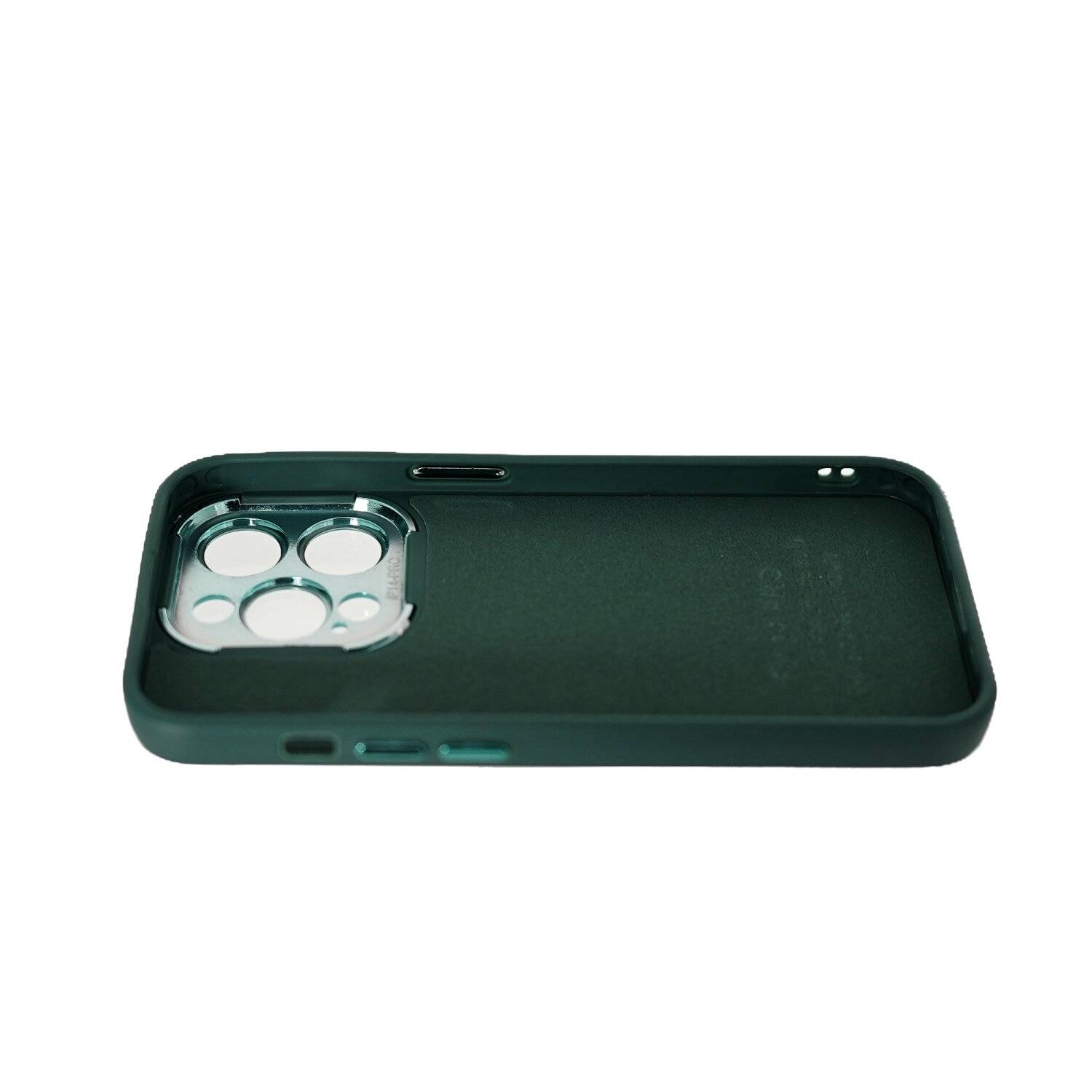 Hülle mit Kameraschutz Back Cover Bumper TPU Schutzhülle kompatibel mit iPhone 14 Pro Dunkelgrün