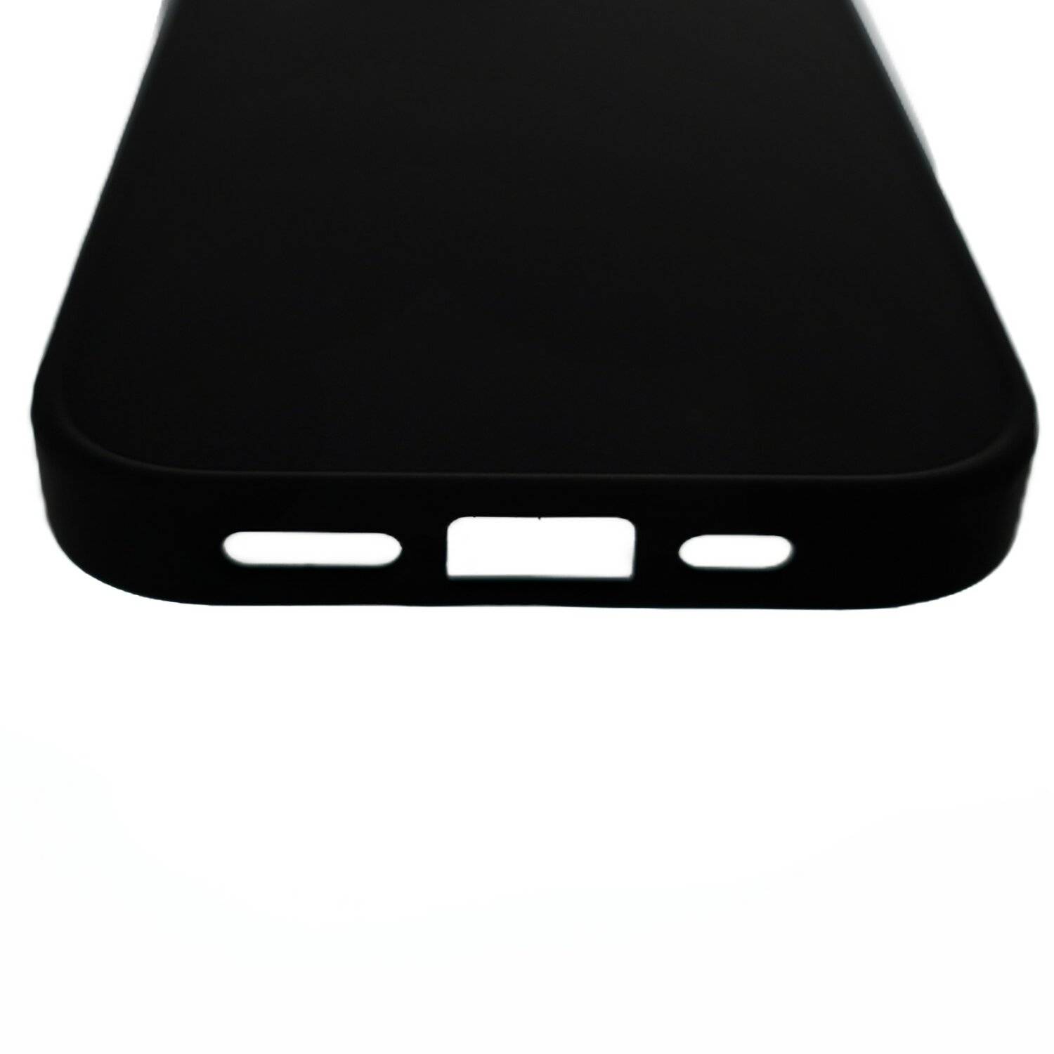 RJID Case Hülle Bumper Back Cover Bumper TPU Schutzhülle kompatibel mit iPhone 14 Pro Schwarz