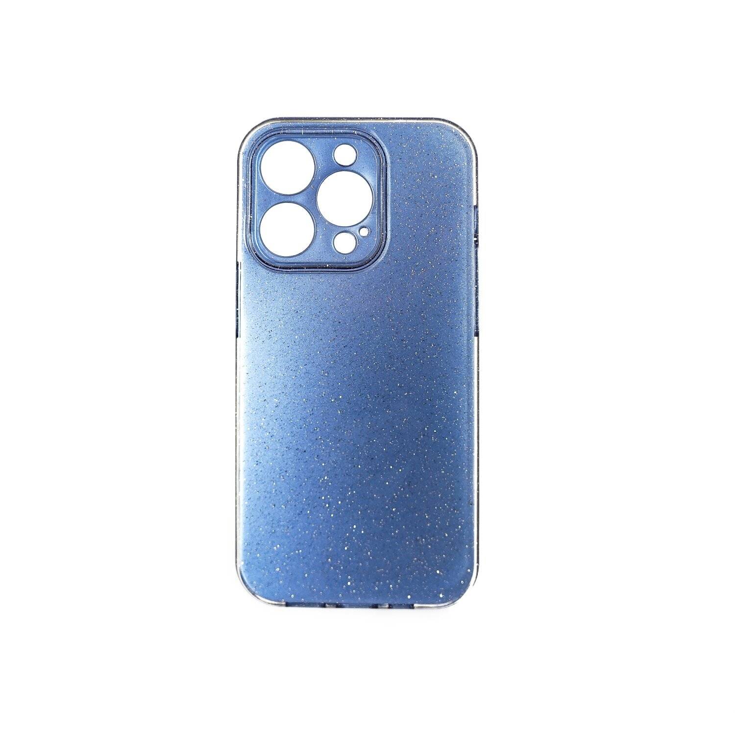 Glitzer Hülle Glänzend Glitter Bumper Back Cover Silikon Schutzhülle kompatibel mit iPhone 13 Pro Blau
