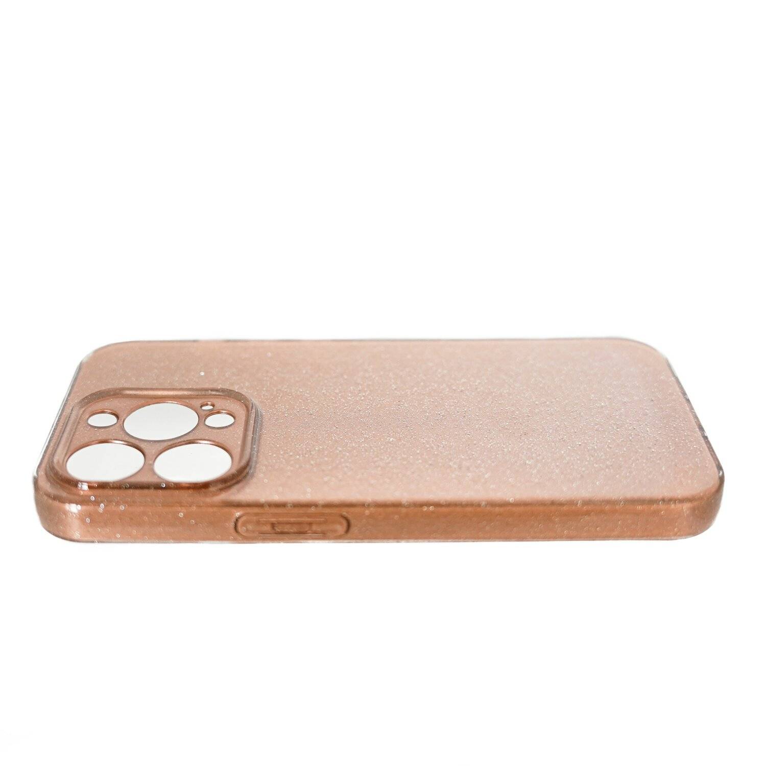 Glitzer Hülle Glänzend Glitter Bumper Back Cover Silikon Schutzhülle kompatibel mit iPhone 13 Pro Max Rosegold
