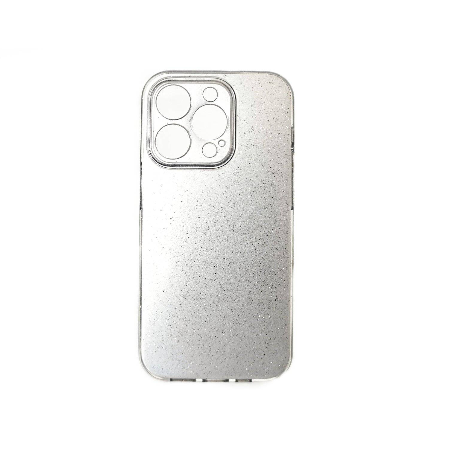 Glitzer Hülle Glänzend Glitter Bumper Back Cover Silikon Schutzhülle kompatibel mit iPhone 12 Pro Silber