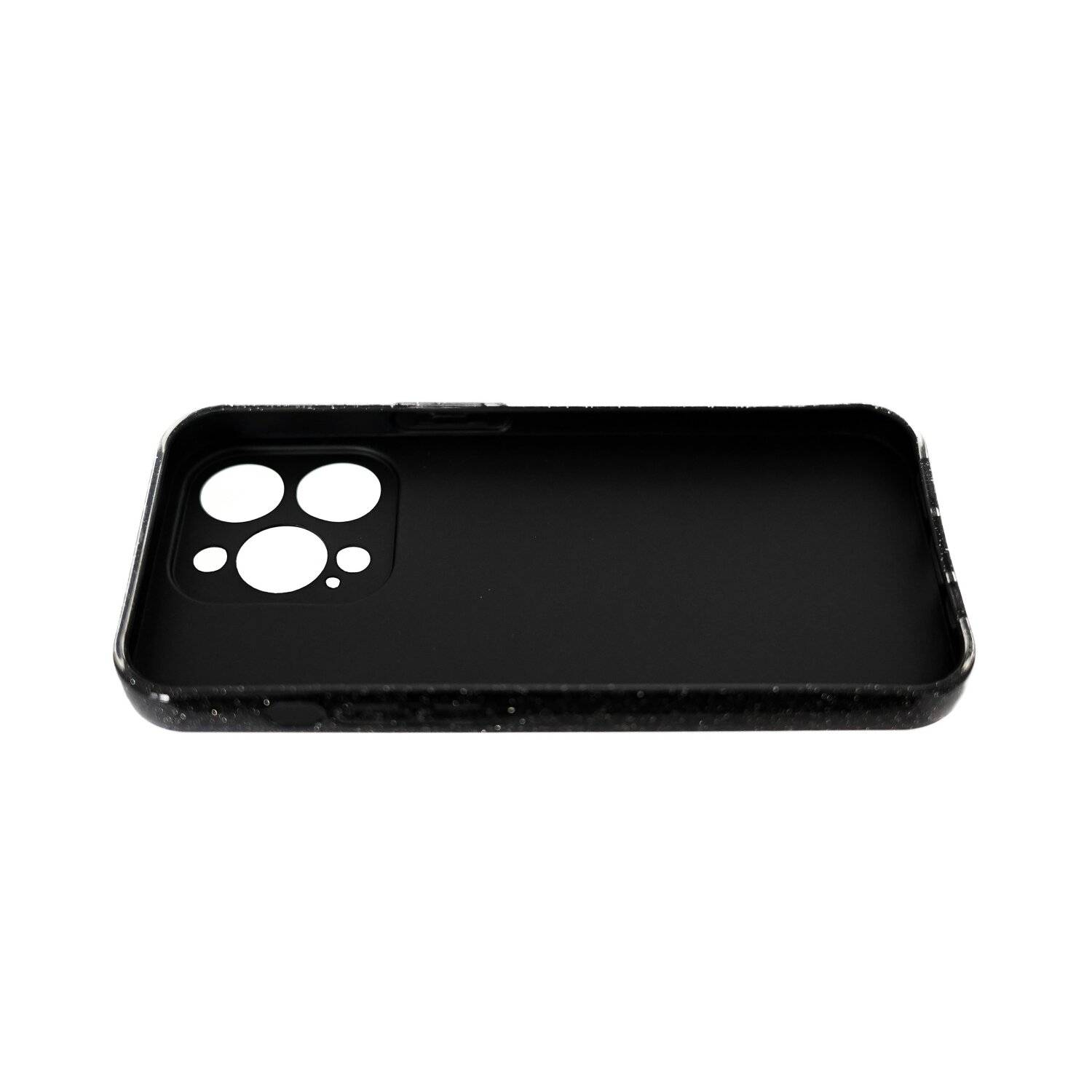 Glitzer Hülle Glänzend Glitter Bumper Back Cover Silikon Schutzhülle kompatibel mit iPhone 12 Pro Max Schwarz