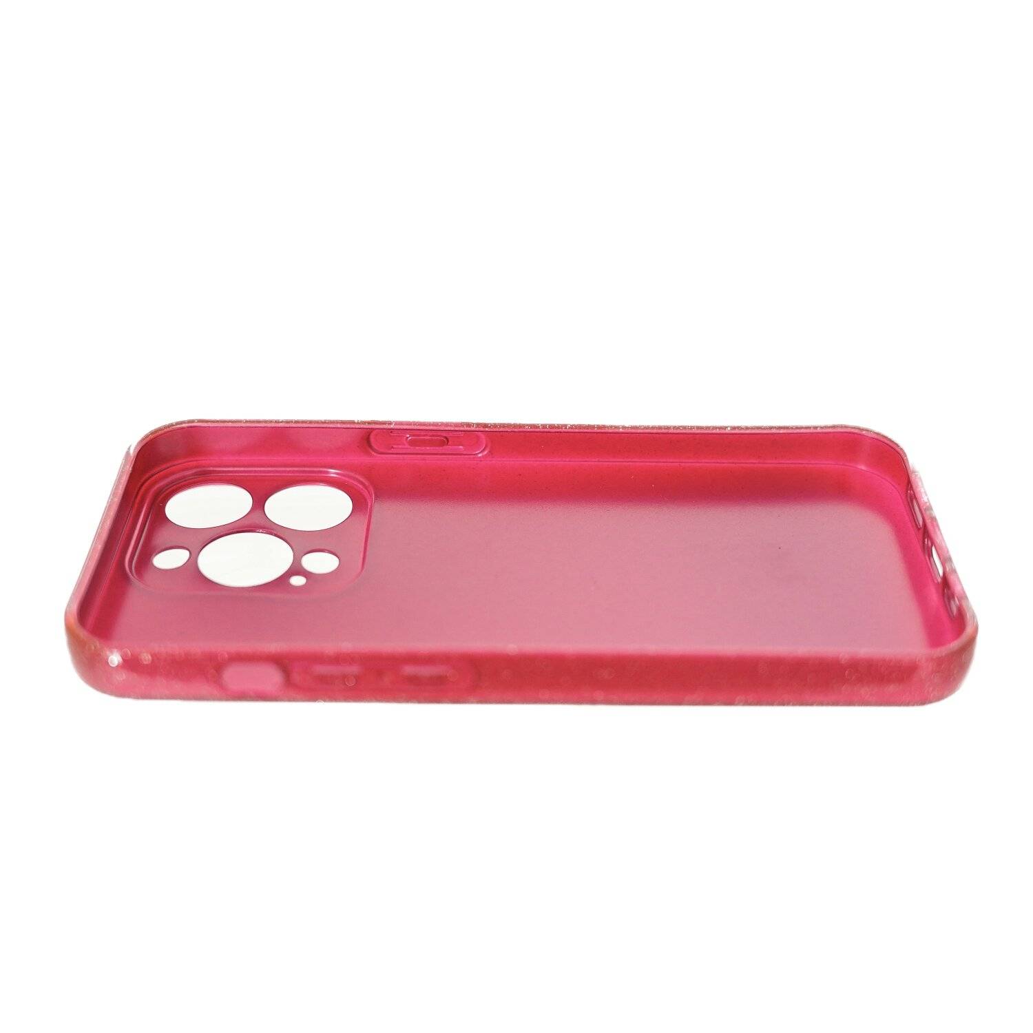 Glitzer Hülle Glänzend Glitter Bumper Back Cover Silikon Schutzhülle kompatibel mit iPhone 11 Pro Max Weinrot