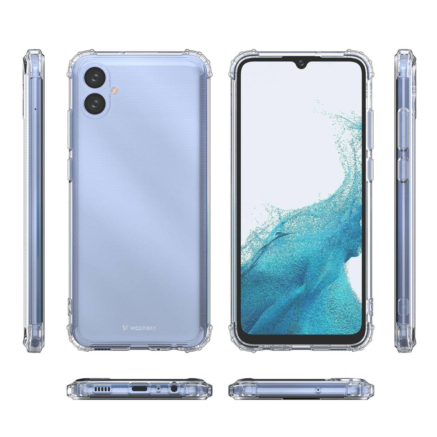 Anti Shock Armored Kantenschutz Hülle Case kompatibel mit Samsung Galaxy Z Fold 4 transparent