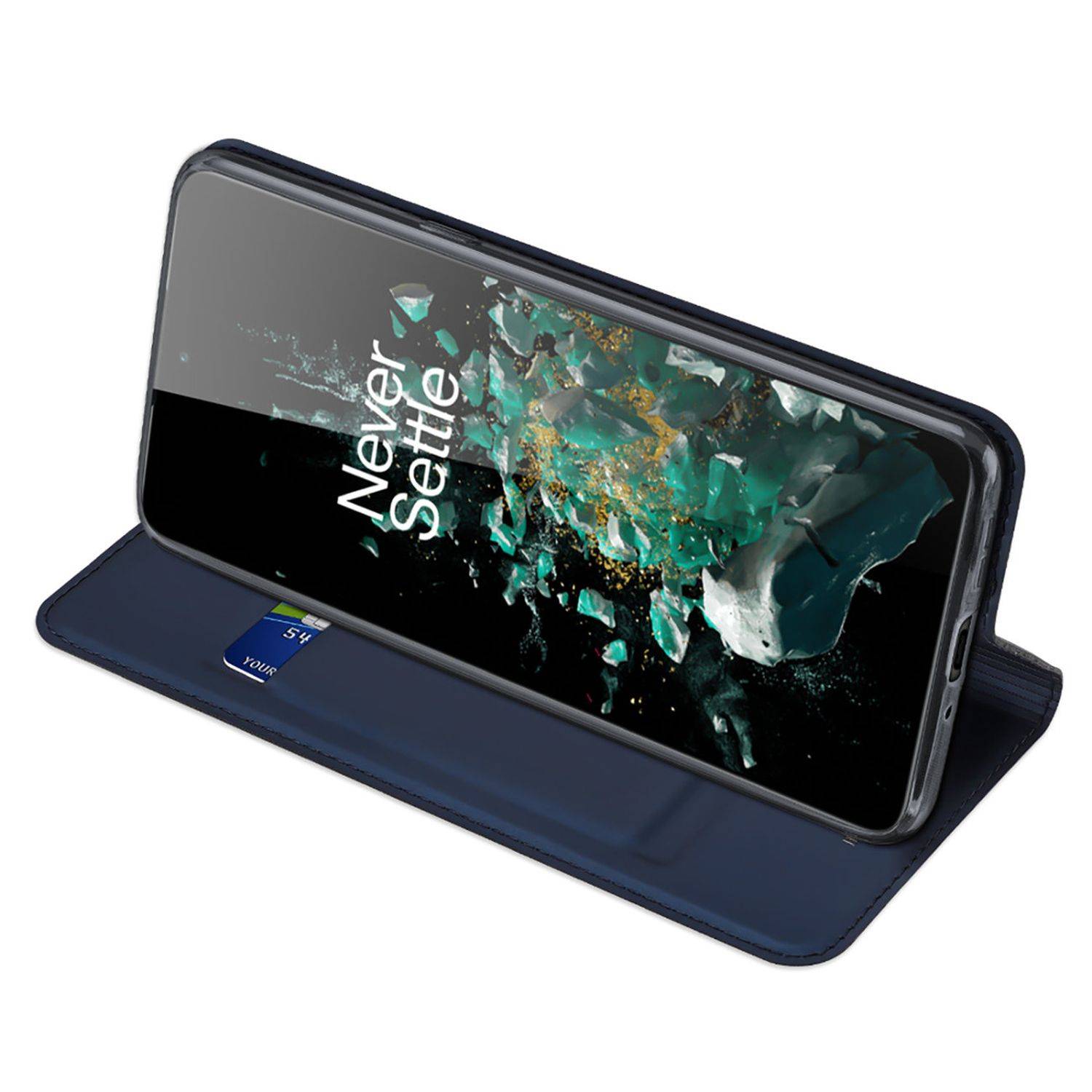 Dux Ducis Skin Pro Hülle kompatibel mit Motorola Moto G32 Flip Card Wallet Stand Blau