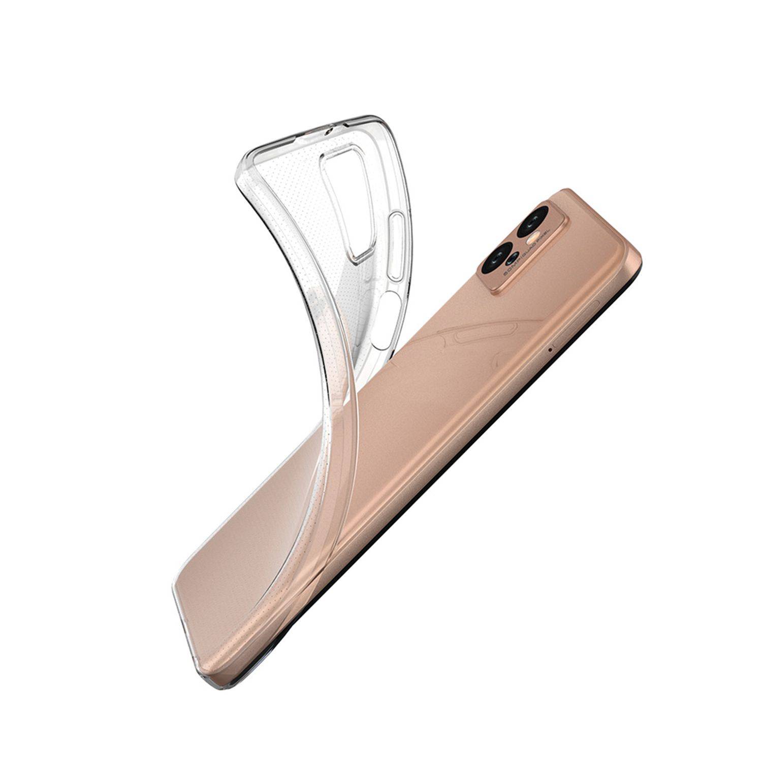 Ultra Clear 0,5 mm Hülle kompatibel mit Motorola Moto G32 dünne Abdeckung transparent