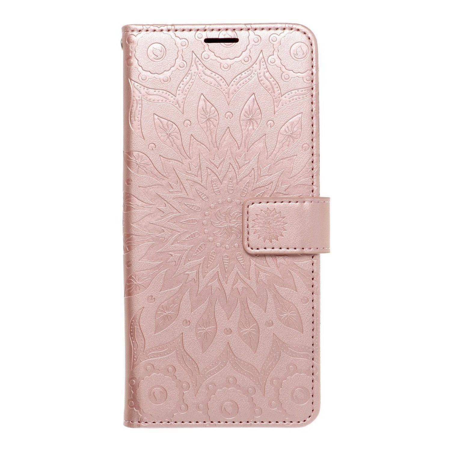 "Mezzo" Book-Style Kartenfächer Wallet Schale Baum Mandala kompatibel mit Samsung Galaxy A14 5G Mandala Rosa