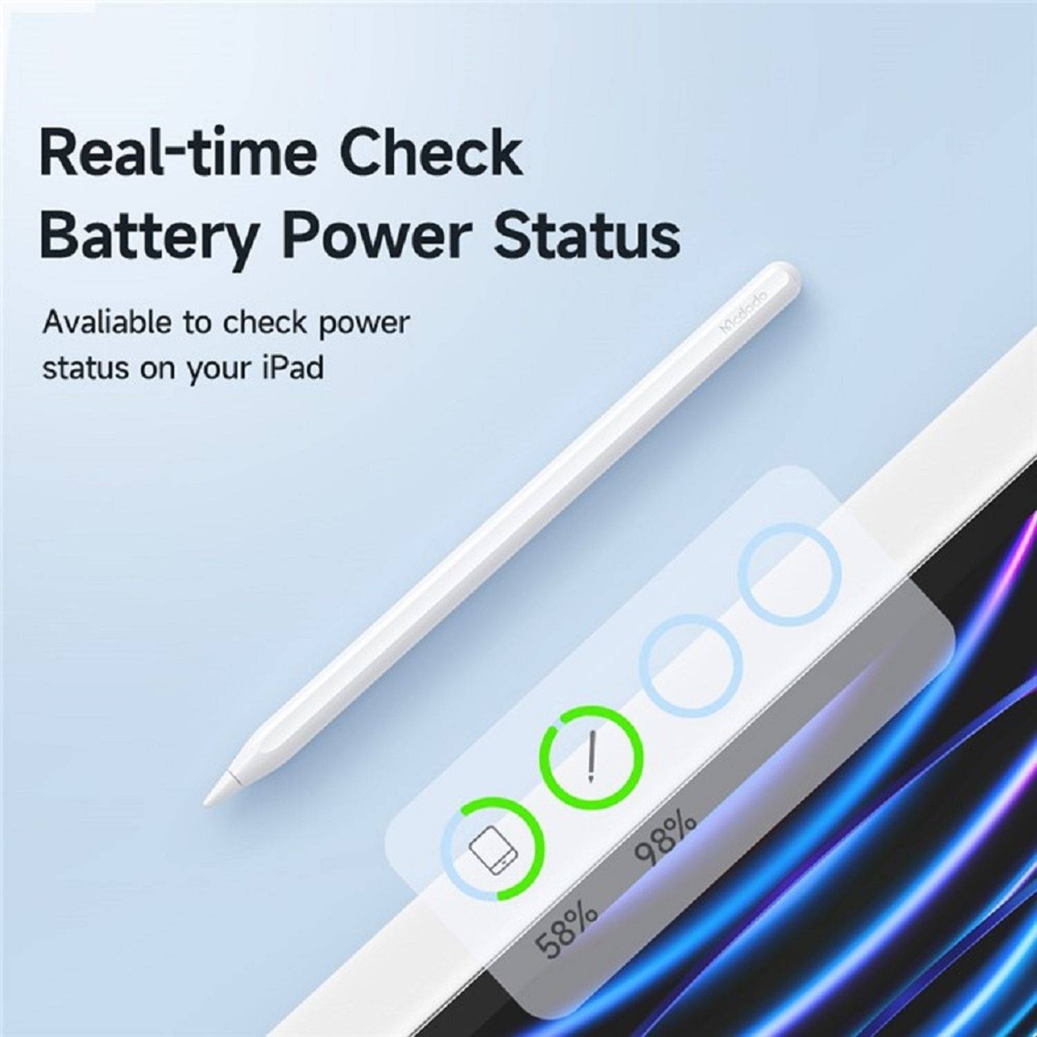 MCDODO PN-8921 MDD Sketch Series Aktiver kapazitiver Stylus-Stift, Handflächenunterdrückung mit magnetischer Aufladung