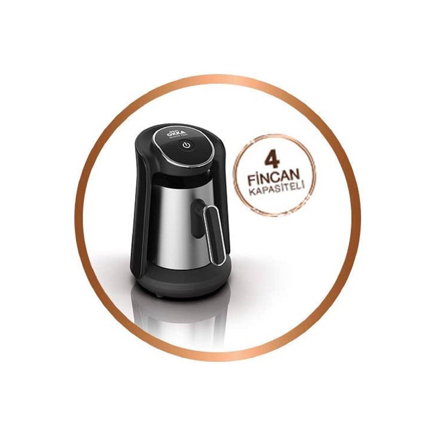 Arzum Okka OK0010-K Minio Pro Türkische Kaffeemaschine Chrom, 18/10 Edelstahl