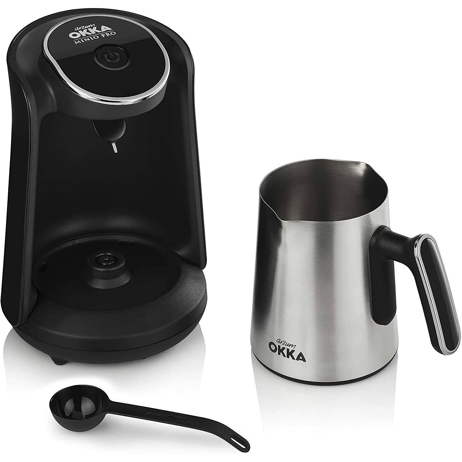 Arzum Okka OK0010-K Minio Pro Türkische Kaffeemaschine Chrom, 18/10 Edelstahl