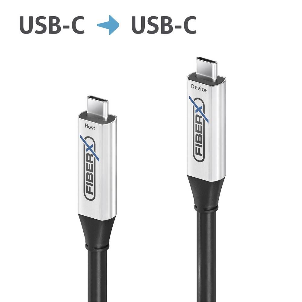 PureLink FiberX Serie - USB 3.2 Gen 2x1 Aktives Glasfaser Kabel USB-C 5.00m - Ka