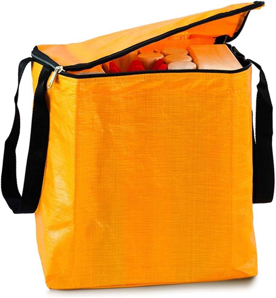 Carromco Wikingerschach Classic aus wetterfestem Gummibaumholz inkl. Tragetasche für 2–12 Spieler