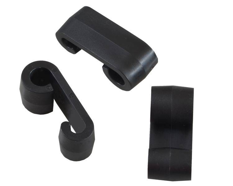 Expander - Set 100 Stk. - Doppelhaken - Planenhaken - Expander-Doppelhaken schwarz