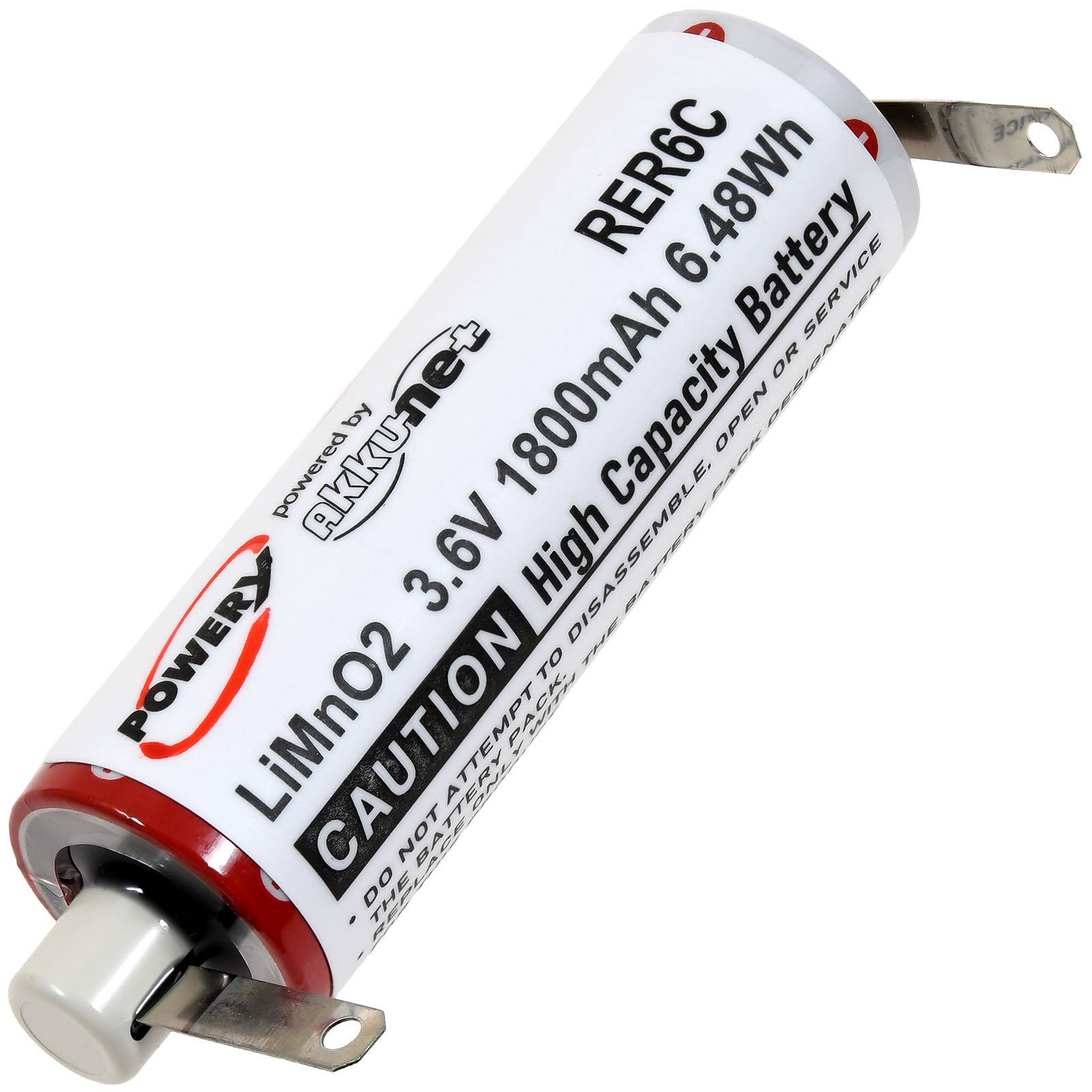 Powery SPS-Lithiumbatterie kompatibel mit Maxell F1 / F2 / FX2 / Typ ER6C, 3,6V, Lithium-Mangandioxid