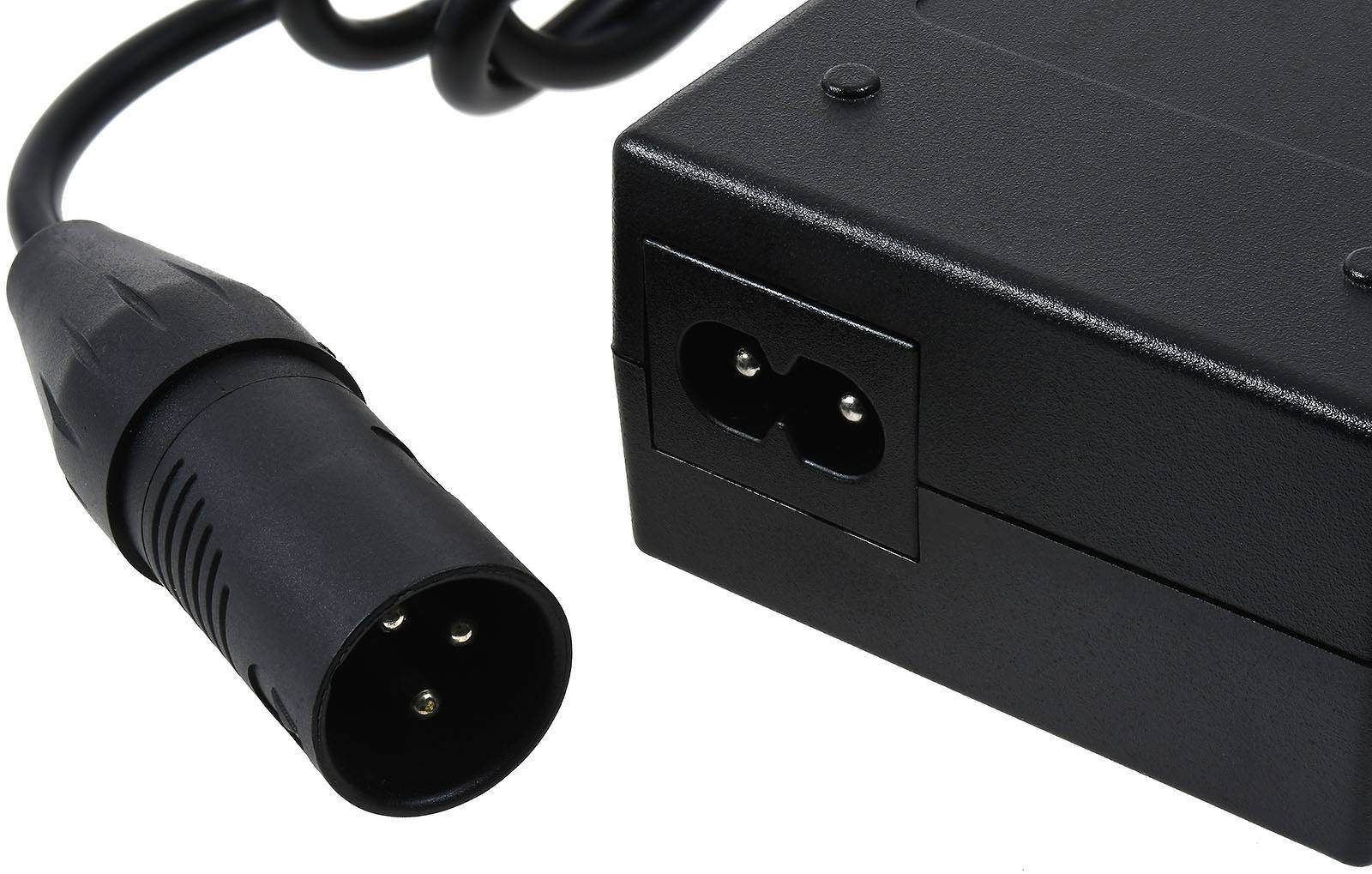 Powery Ladegerät, Netzteil Typ HP1202L3 für E-Bike-, Elektrofahrrad 36V-Akkus, 2,2A, 3-Pin-XLR-Anschluss, 42V