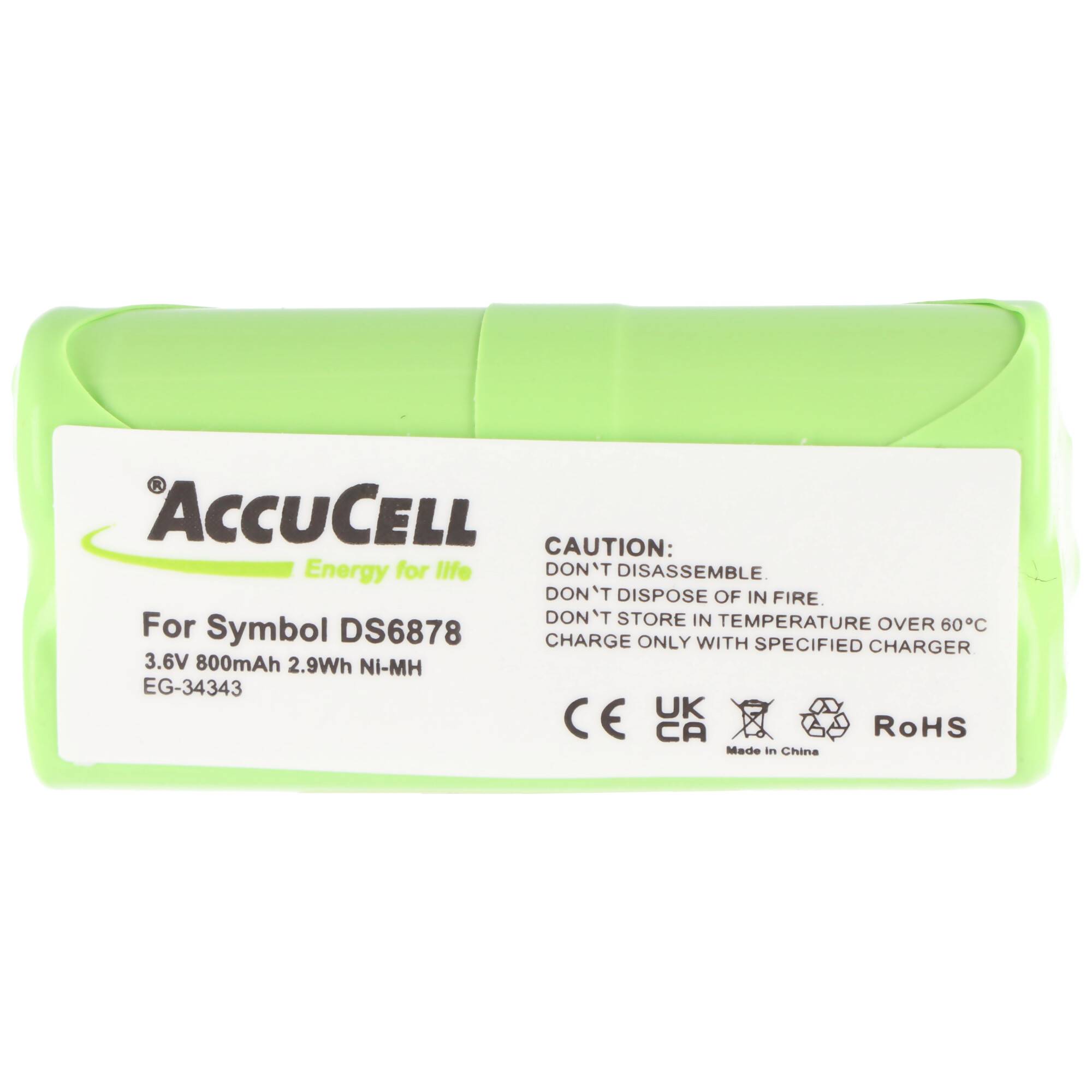 Akku passend für Symbol DS6878, NiMH, 3,6V, 800mAh, 2,9Wh, DS6878, DS6878-SR, LS4278, LS4278-M