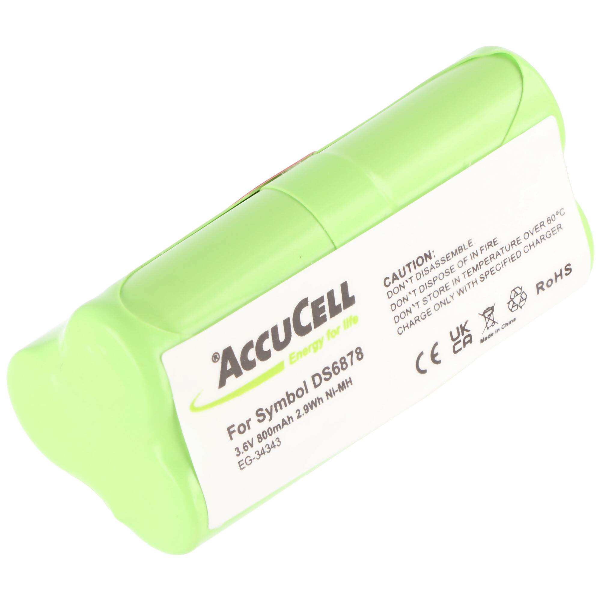 Akku passend für Symbol DS6878, NiMH, 3,6V, 800mAh, 2,9Wh, DS6878, DS6878-SR, LS4278, LS4278-M