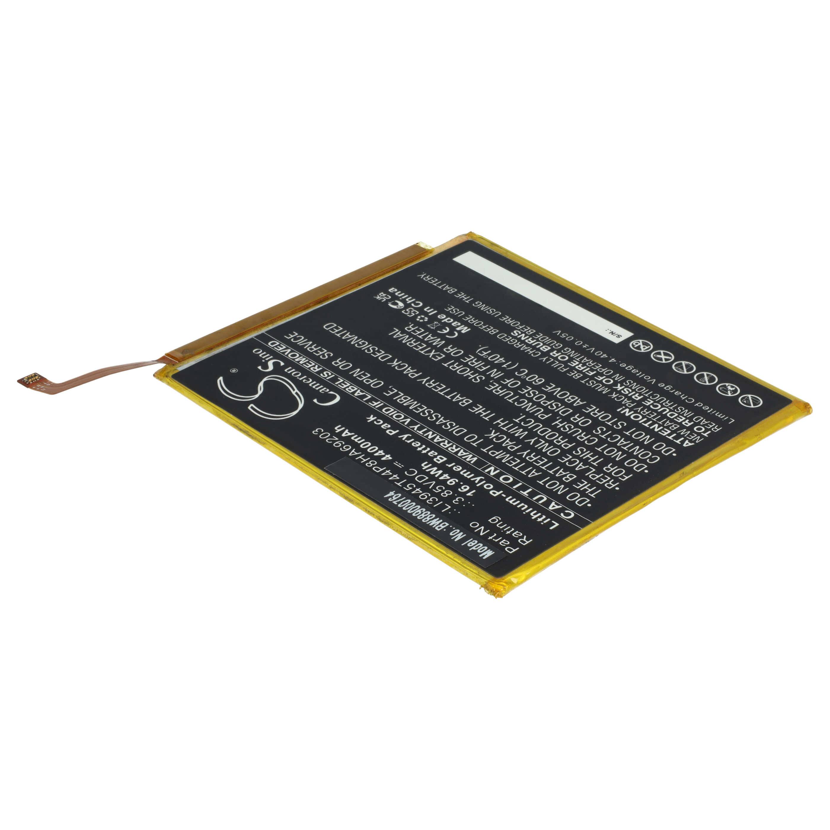 vhbw Akku Ersatz für ZTE LI3945T44P8HA69203 für Tablet Pad (4400 mAh, 3,85 V, Li-Polymer)
