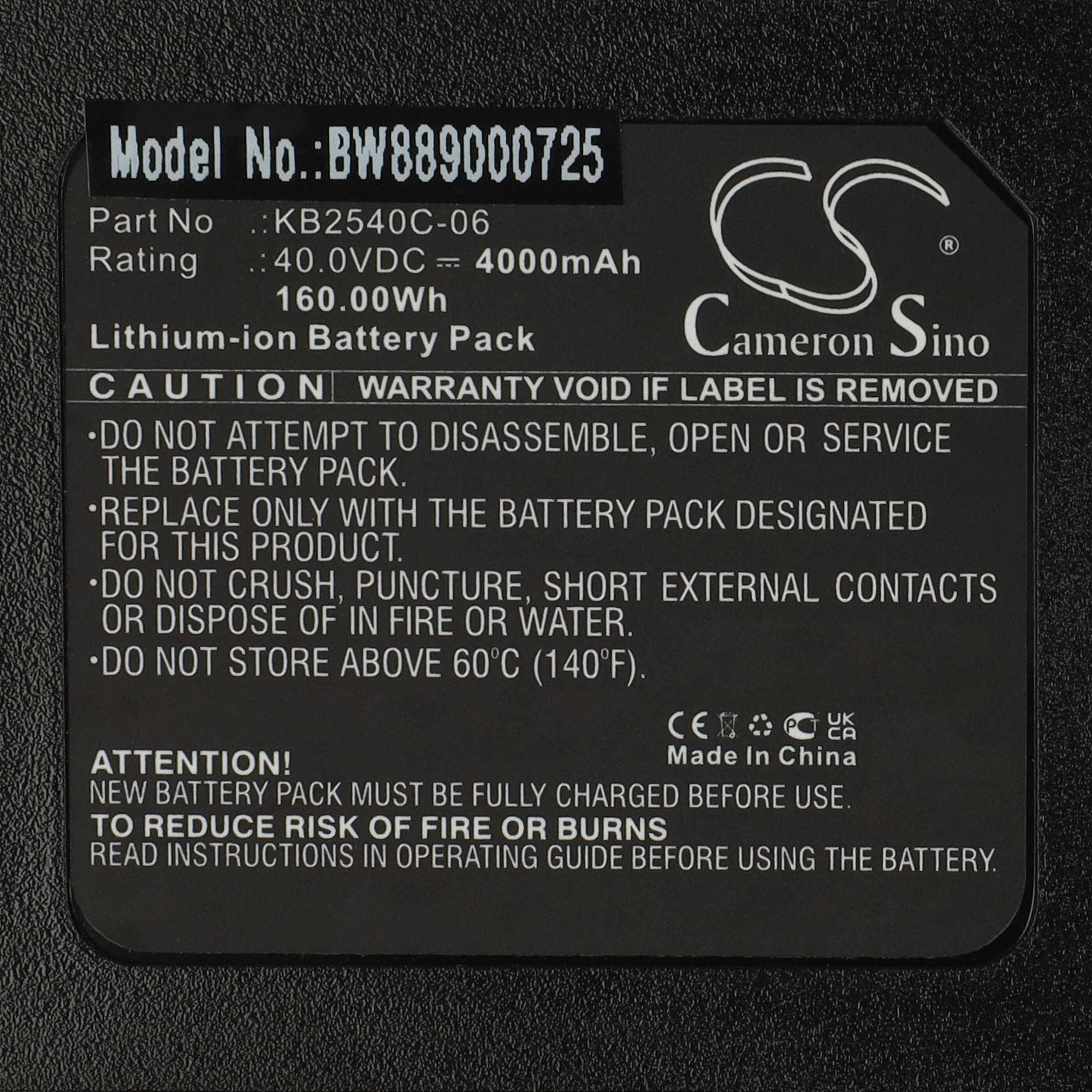 vhbw Akku kompatibel mit Kobalt 40V Max Pole Saw Rasenmäher Akku-Gartengerät (4000mAh 40V Li-Ion)