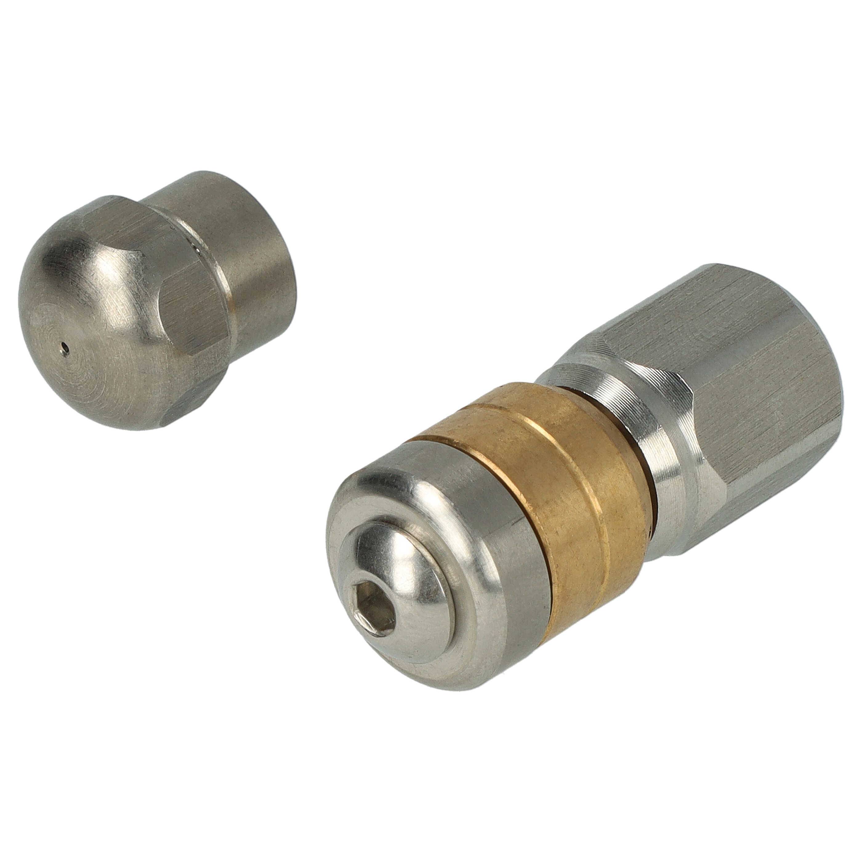 vhbw 2x Rohrreinigungsdüsen kompatibel mit Kärcher , K5 Home, K6 Home, K7 Home Hochdruckreiniger - 1/8 Zoll, Starr + Rotierend